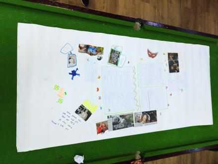 At the Shapira Youth Center, the buddies studied the unit about discrimination and how we can create a better world.